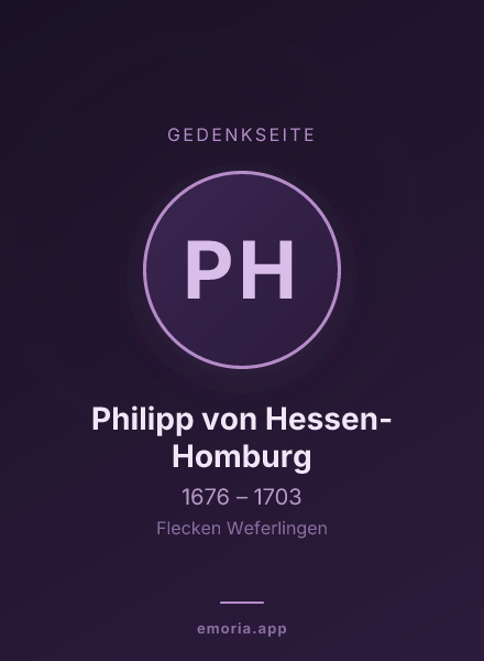 Gedenkportrait von Philipp von Hessen-Homburg