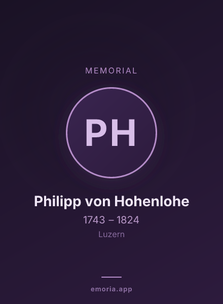 Memorial portrait of Philipp von Hohenlohe