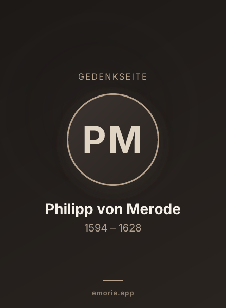 Gedenkportrait von Philipp von Merode