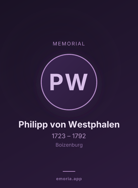 Memorial portrait of Philipp von Westphalen
