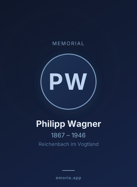 Memorial portrait of Philipp Wagner