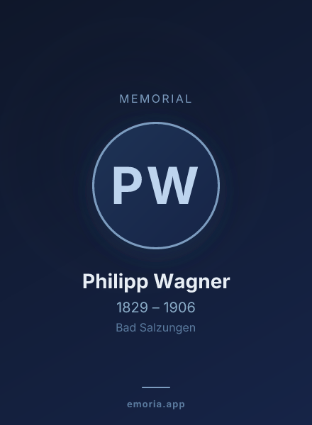 Memorial portrait of Philipp Wagner