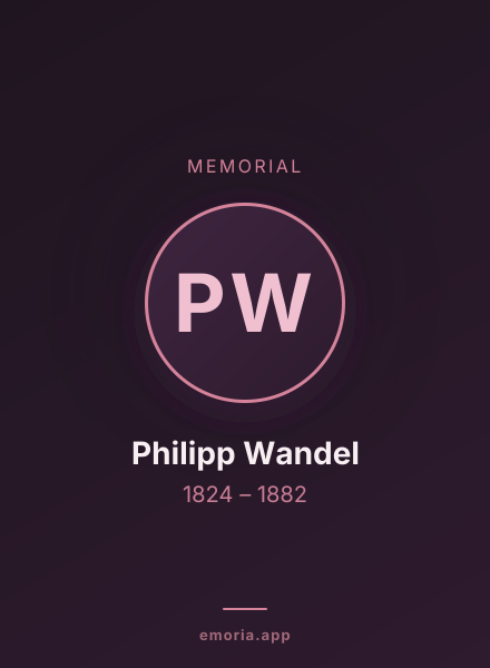 Memorial portrait of Philipp Wandel