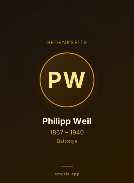 Gedenkportrait von Philipp Weil