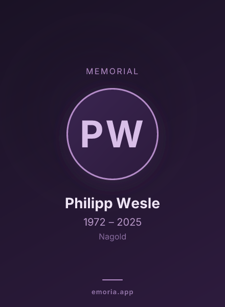 Memorial portrait of Philipp Wesle
