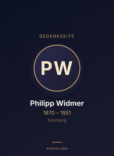 Gedenkportrait von Philipp Widmer
