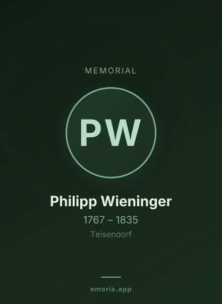 Memorial portrait of Philipp Wieninger