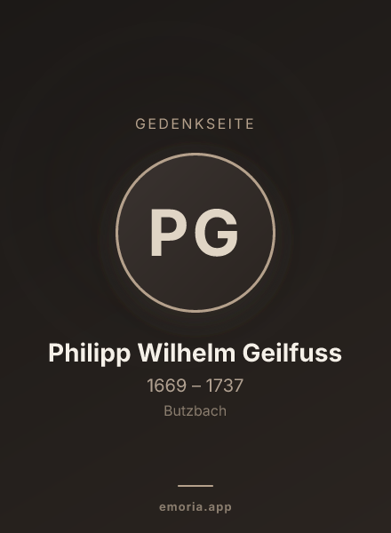 Gedenkportrait von Philipp Wilhelm Geilfuss