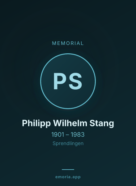 Memorial portrait of Philipp Wilhelm Stang