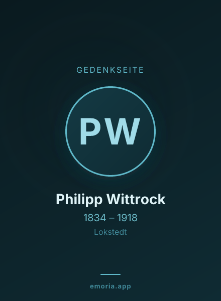 Gedenkportrait von Philipp Wittrock