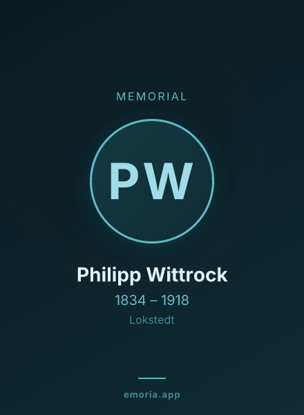 Memorial portrait of Philipp Wittrock