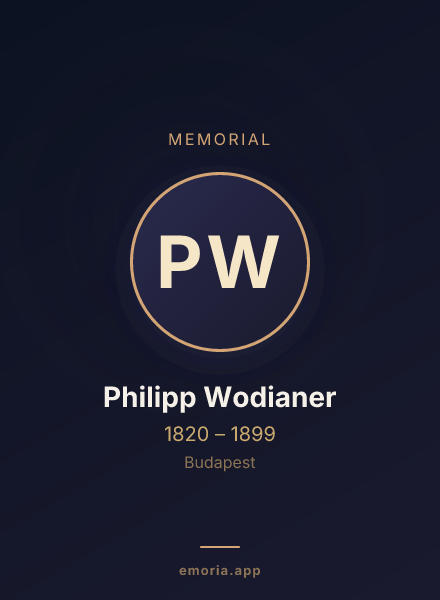 Memorial portrait of Philipp Wodianer