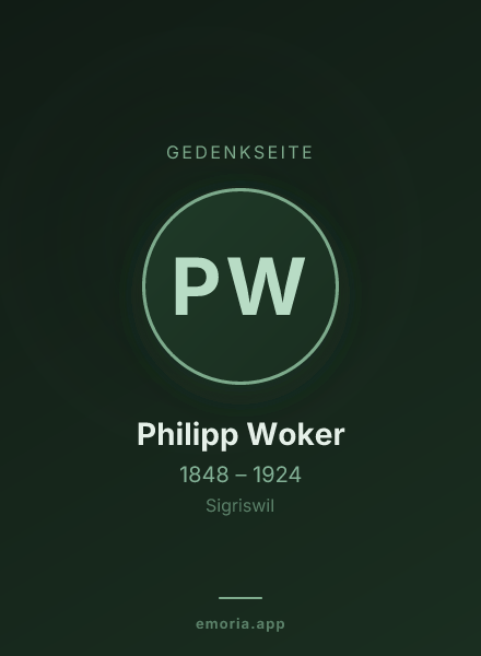 Gedenkportrait von Philipp Woker