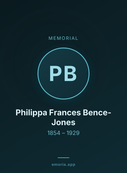 Memorial portrait of Philippa Frances Bence-Jones