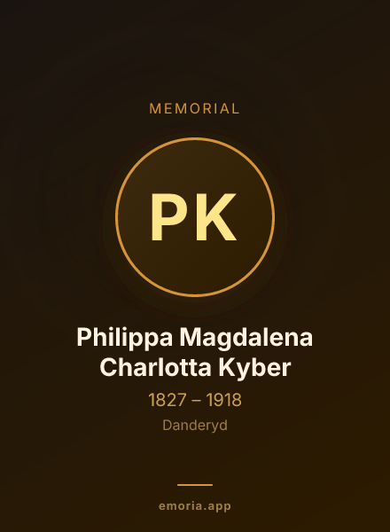 Memorial portrait of Philippa Magdalena Charlotta Kyber