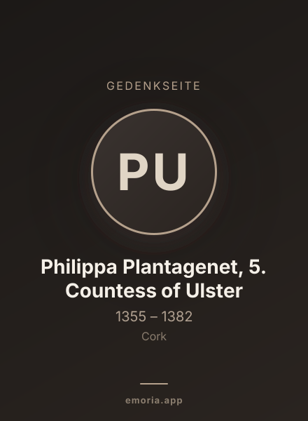 Gedenkportrait von Philippa Plantagenet, 5. Countess of Ulster