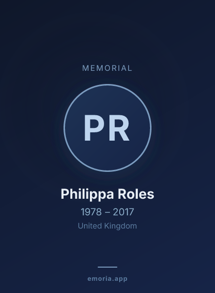 Memorial portrait of Philippa Roles