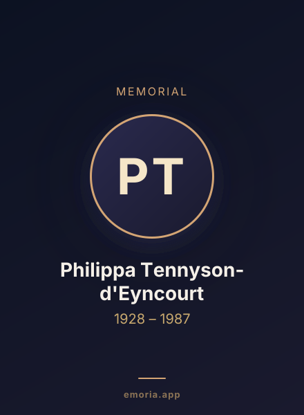 Memorial portrait of Philippa Tennyson-d'Eyncourt