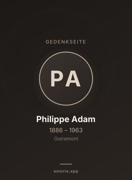 Gedenkportrait von Philippe Adam