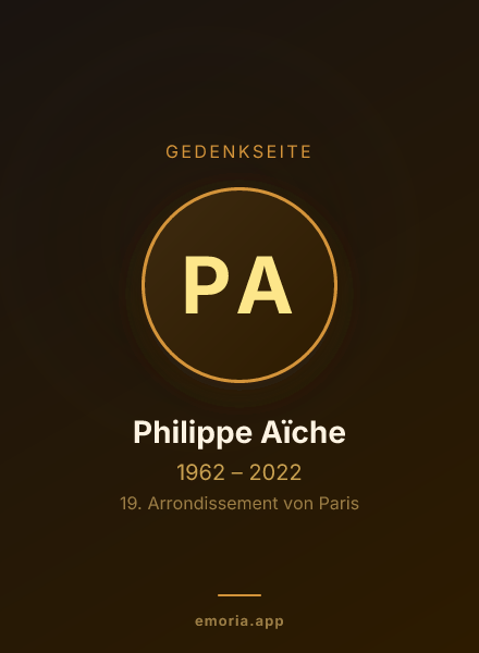 Gedenkportrait von Philippe Aïche