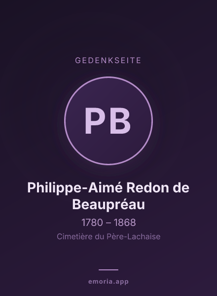Gedenkportrait von Philippe-Aimé Redon de Beaupréau