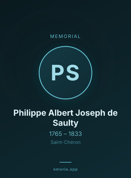 Memorial portrait of Philippe Albert Joseph de Saulty