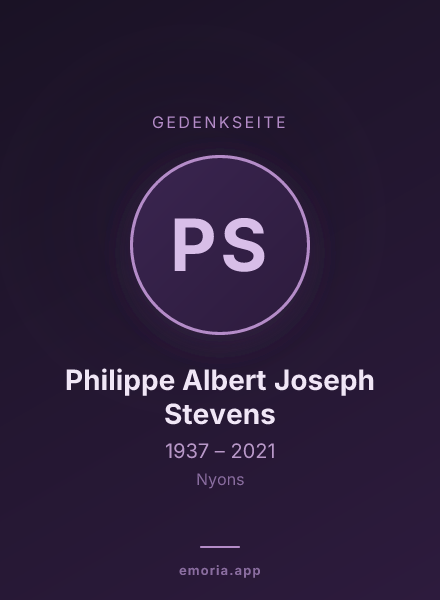 Gedenkportrait von Philippe Albert Joseph Stevens