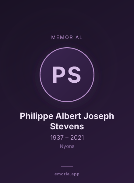 Memorial portrait of Philippe Albert Joseph Stevens