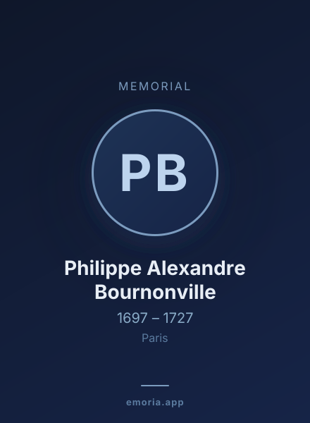 Memorial portrait of Philippe Alexandre Bournonville