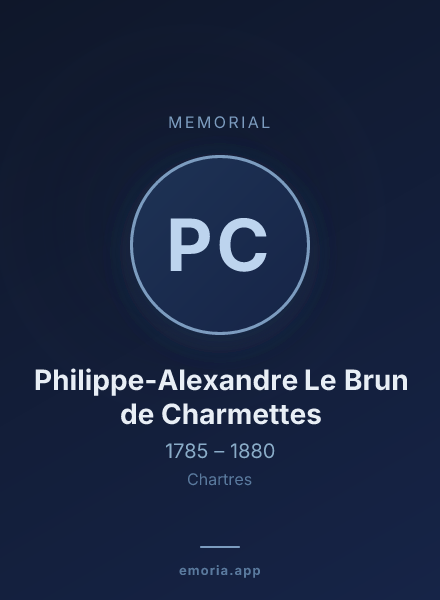 Memorial portrait of Philippe-Alexandre Le Brun de Charmettes