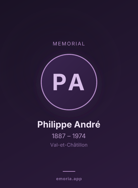 Memorial portrait of Philippe André