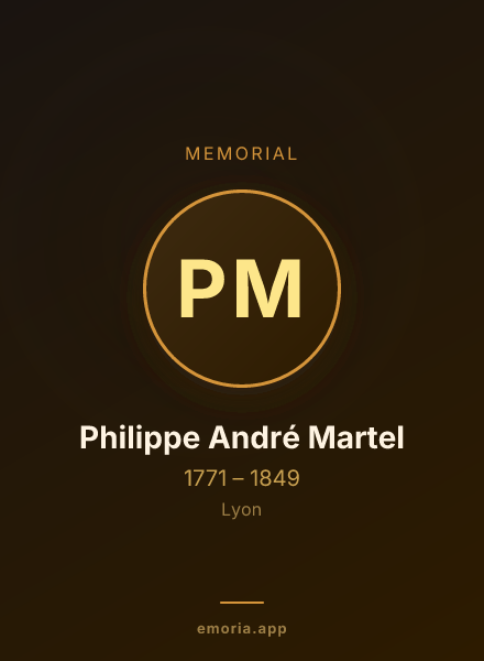 Memorial portrait of Philippe André Martel