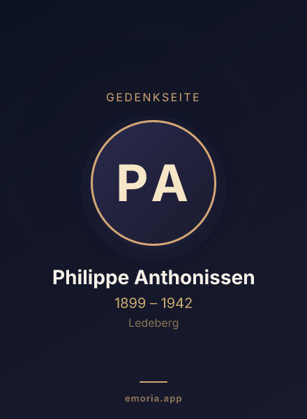 Gedenkportrait von Philippe Anthonissen