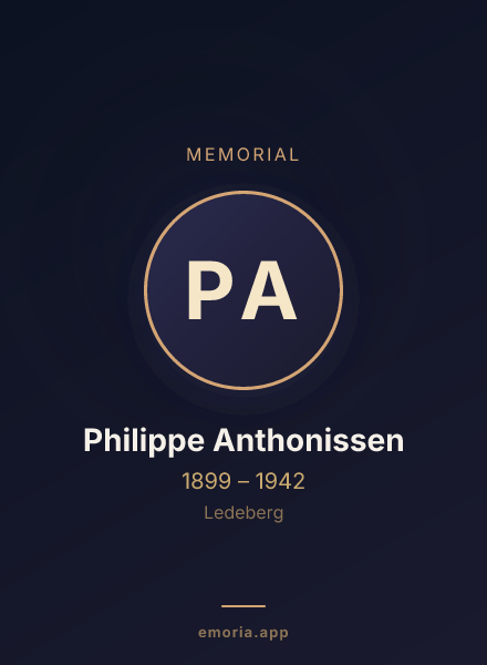Memorial portrait of Philippe Anthonissen
