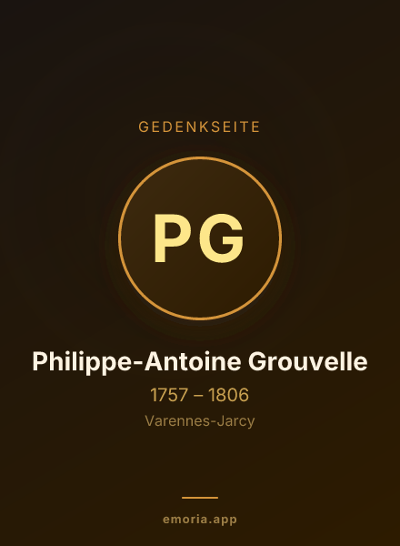 Gedenkportrait von Philippe-Antoine Grouvelle