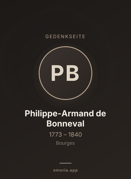 Gedenkportrait von Philippe-Armand de Bonneval