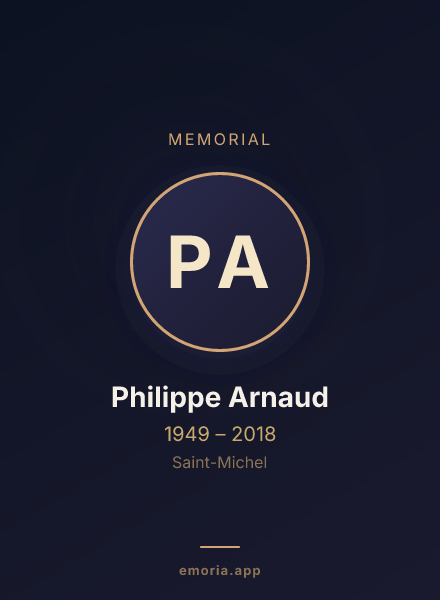 Memorial portrait of Philippe Arnaud