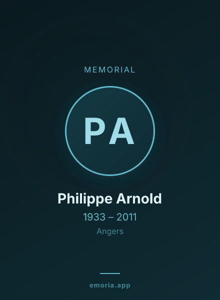 Memorial portrait of Philippe Arnold