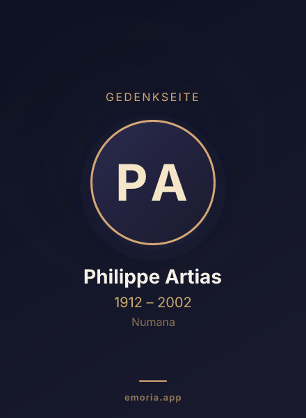 Gedenkportrait von Philippe Artias