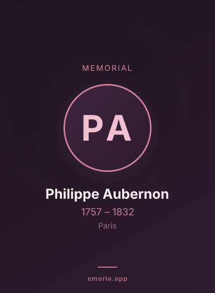 Memorial portrait of Philippe Aubernon