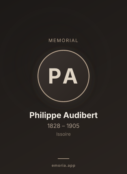 Memorial portrait of Philippe Audibert