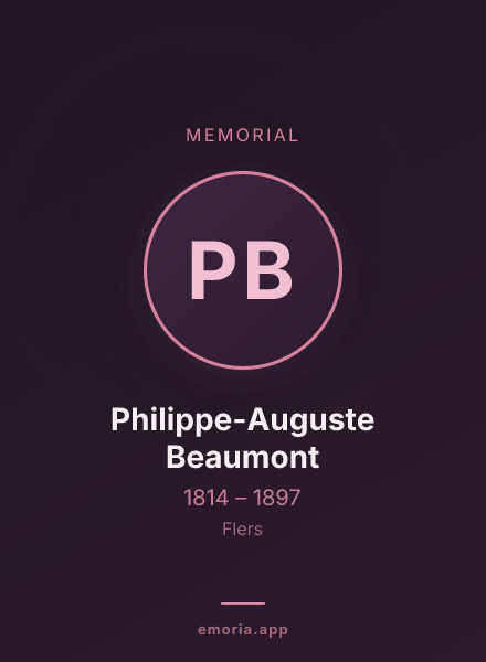 Memorial portrait of Philippe-Auguste Beaumont
