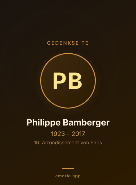 Gedenkportrait von Philippe Bamberger