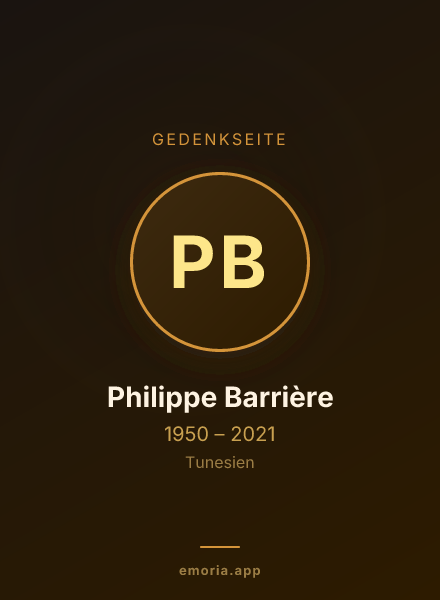 Gedenkportrait von Philippe Barrière