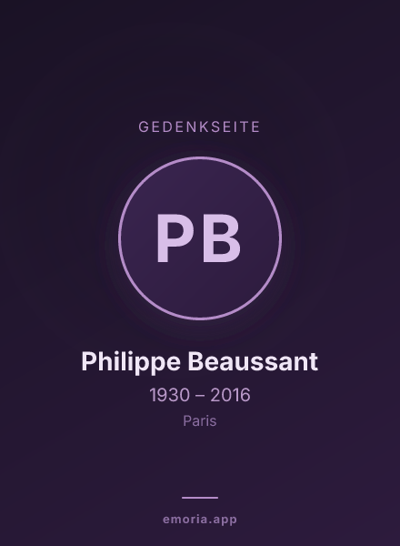 Gedenkportrait von Philippe Beaussant