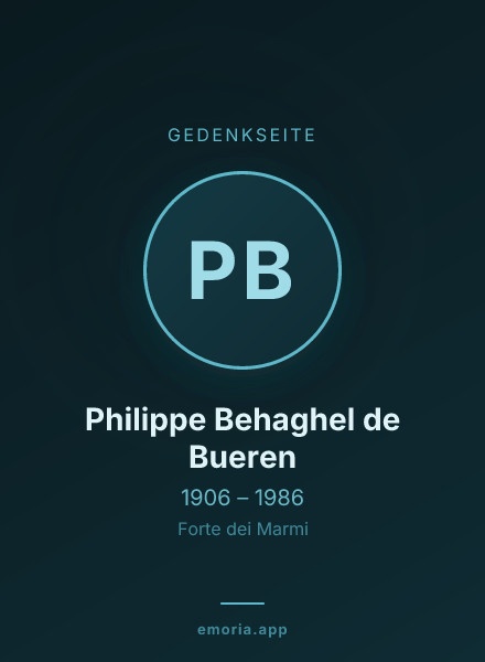 Gedenkportrait von Philippe Behaghel de Bueren