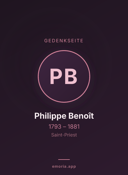 Gedenkportrait von Philippe Benoît