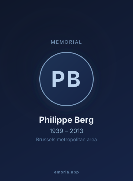 Memorial portrait of Philippe Berg