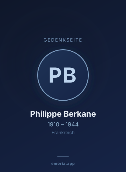 Gedenkportrait von Philippe Berkane