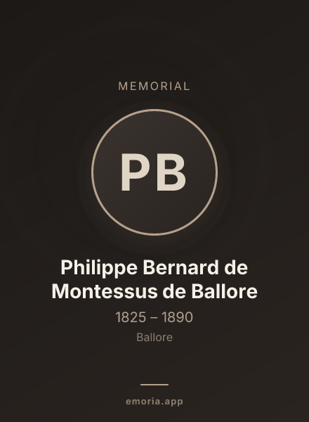Memorial portrait of Philippe Bernard de Montessus de Ballore